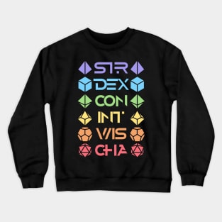 Character Abilities Rainbow Dice Crewneck Sweatshirt